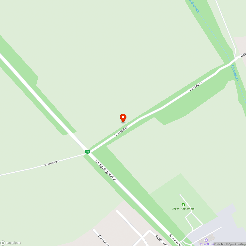 Út mellé borított szemét bejelentés helye