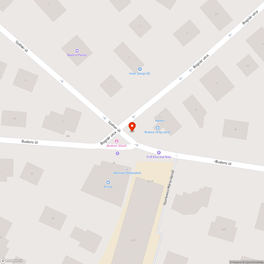 Illegális reklámtábla a Budenzen a virágbolt előtt bejelentés helye