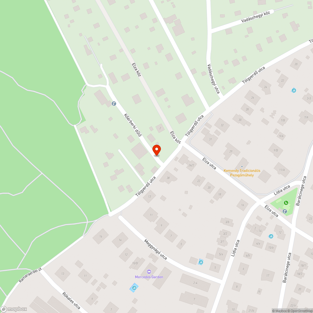 Rossz út - kátyú bejelentés helye