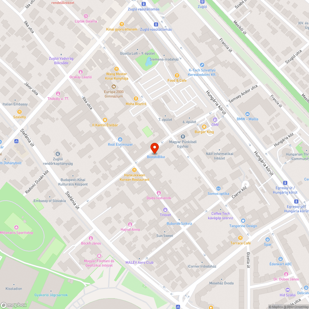 Sérült és hiányzó fák az utcában bejelentés helye