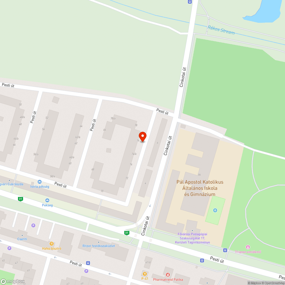 Elhagyott autó bejelentés helye