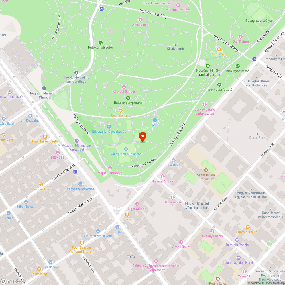 Nem működő ivókút a Városligetben bejelentés helye