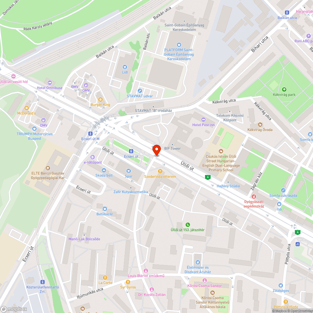 Elfordult "Kikerülési irány" jelzőtábla a Dési Huber u.#Üllői út kereszteződésében bejelentés helye