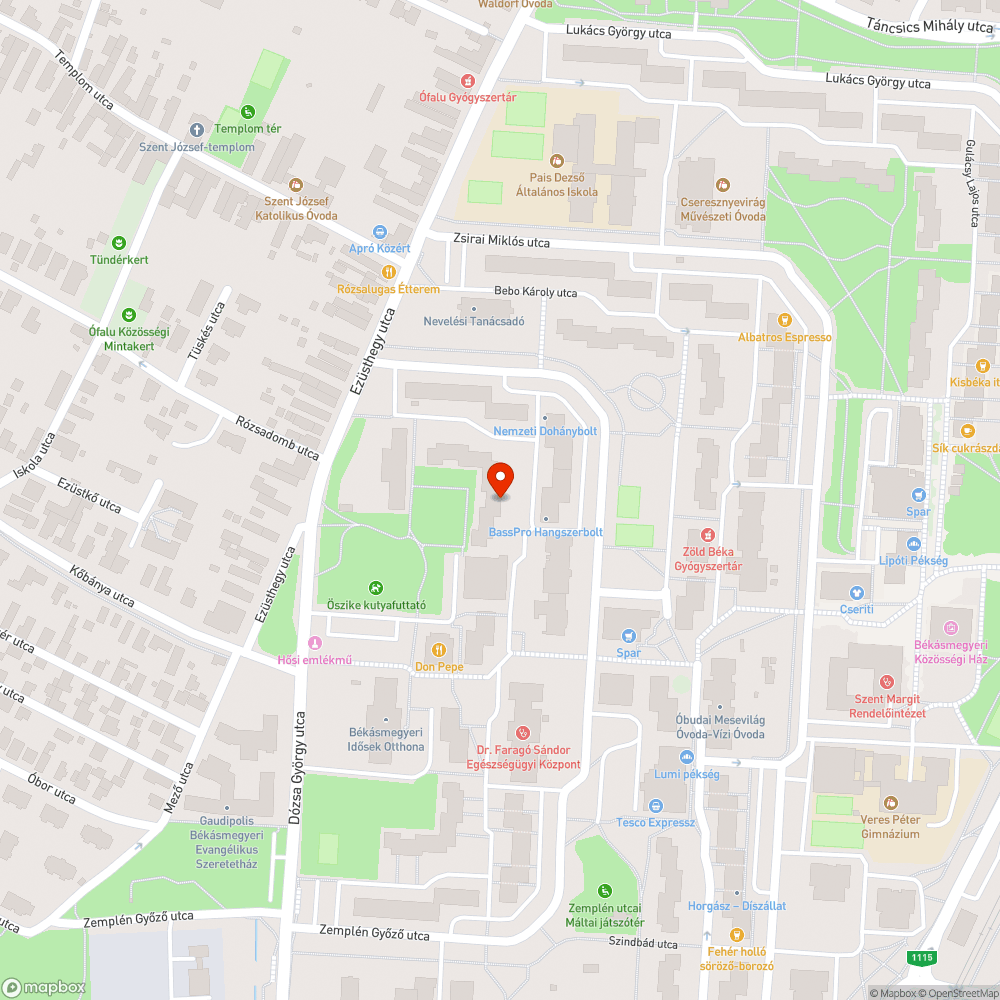 Hiányzó padok bejelentés helye