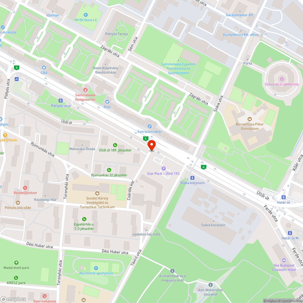 Összefirkált utcanévtábla - Csárdás köz bejelentés helye