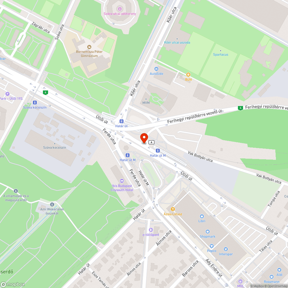 Megsérült EAK tábla - Határ út bejelentés helye