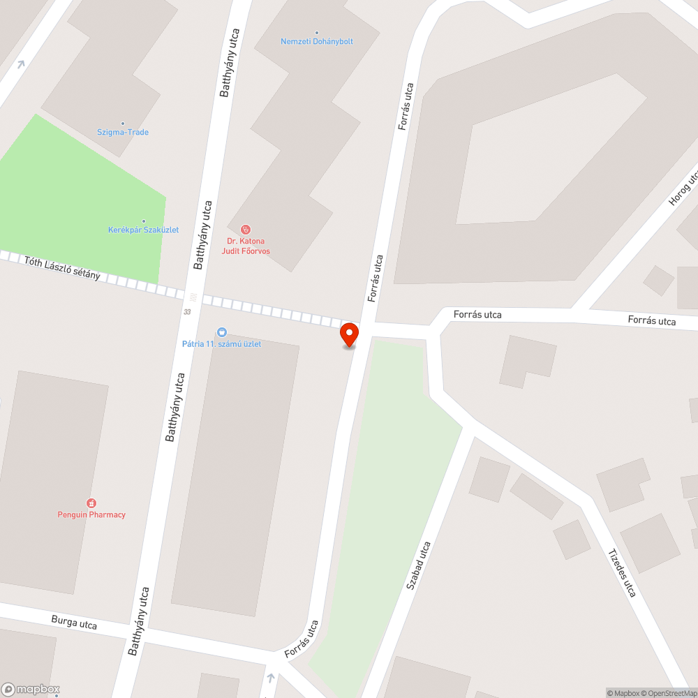 Szemét kupac a Forrás utcán bejelentés helye