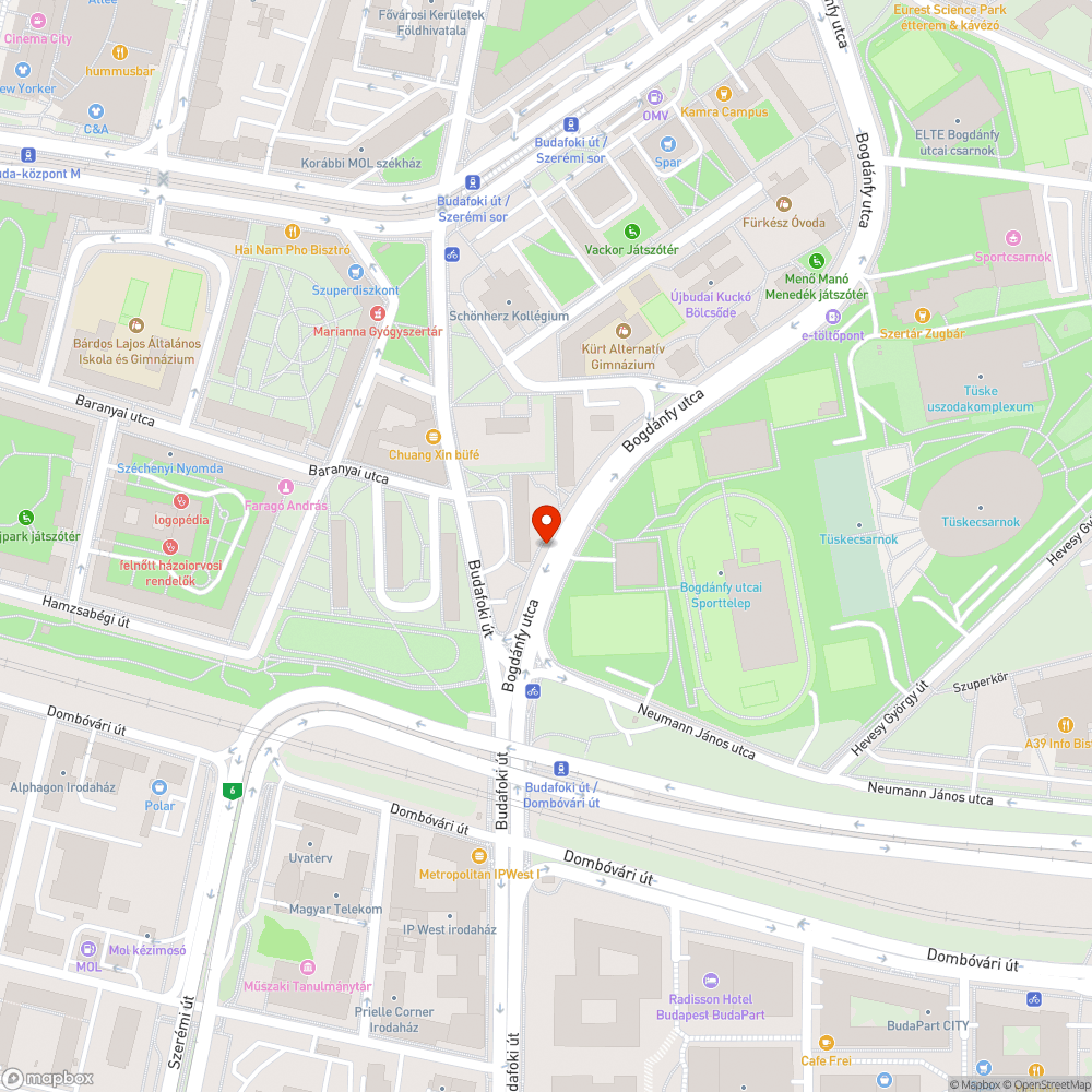 Masszív olajfolyás a kerékpársávon bejelentés helye