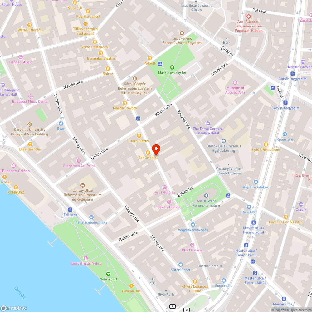 Leszakadt, lyukas, cserélendő szemetes a Ráday utcában bejelentés helye