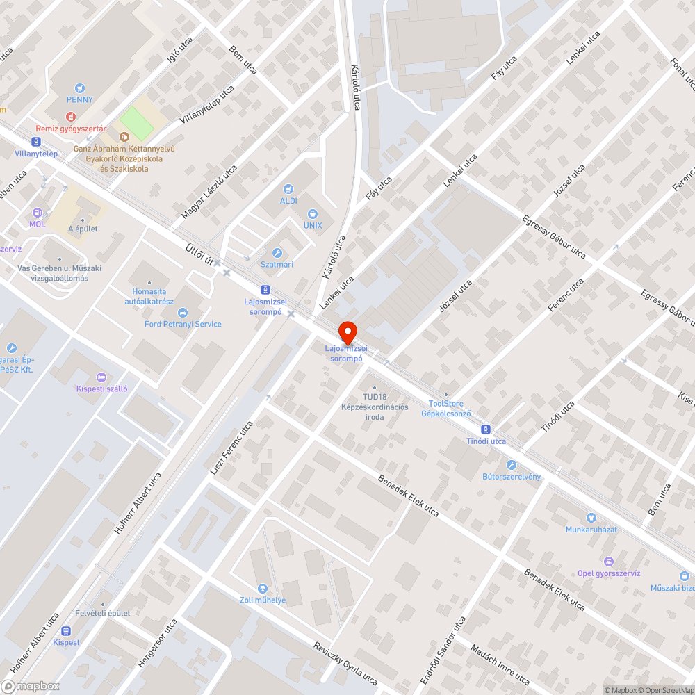 Lebillent fényterelő - Üllői út-Liszt Ferenc utca gyalogosátkelőhely bejelentés helye