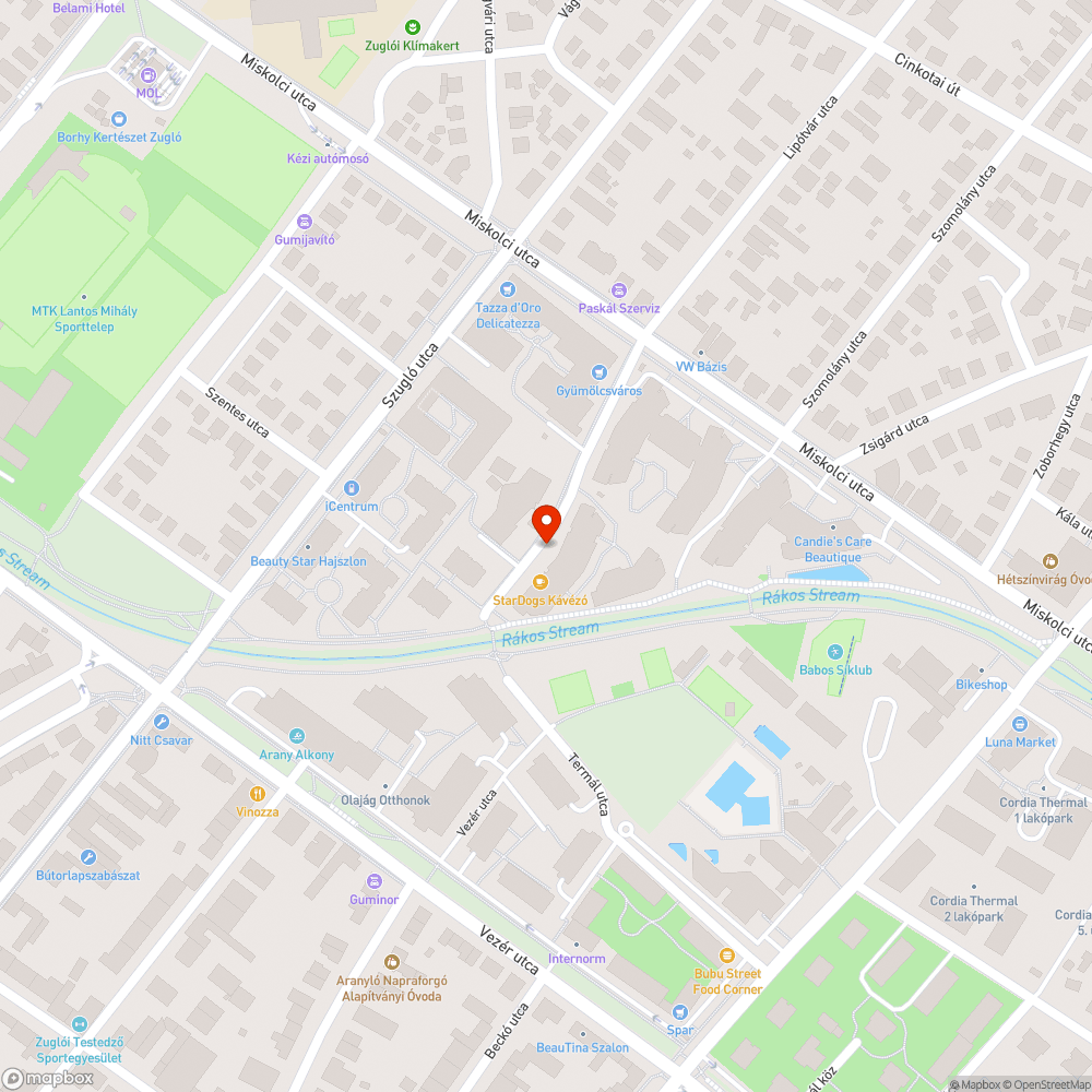 Bartl János utcai szemétlerakó bejelentés helye