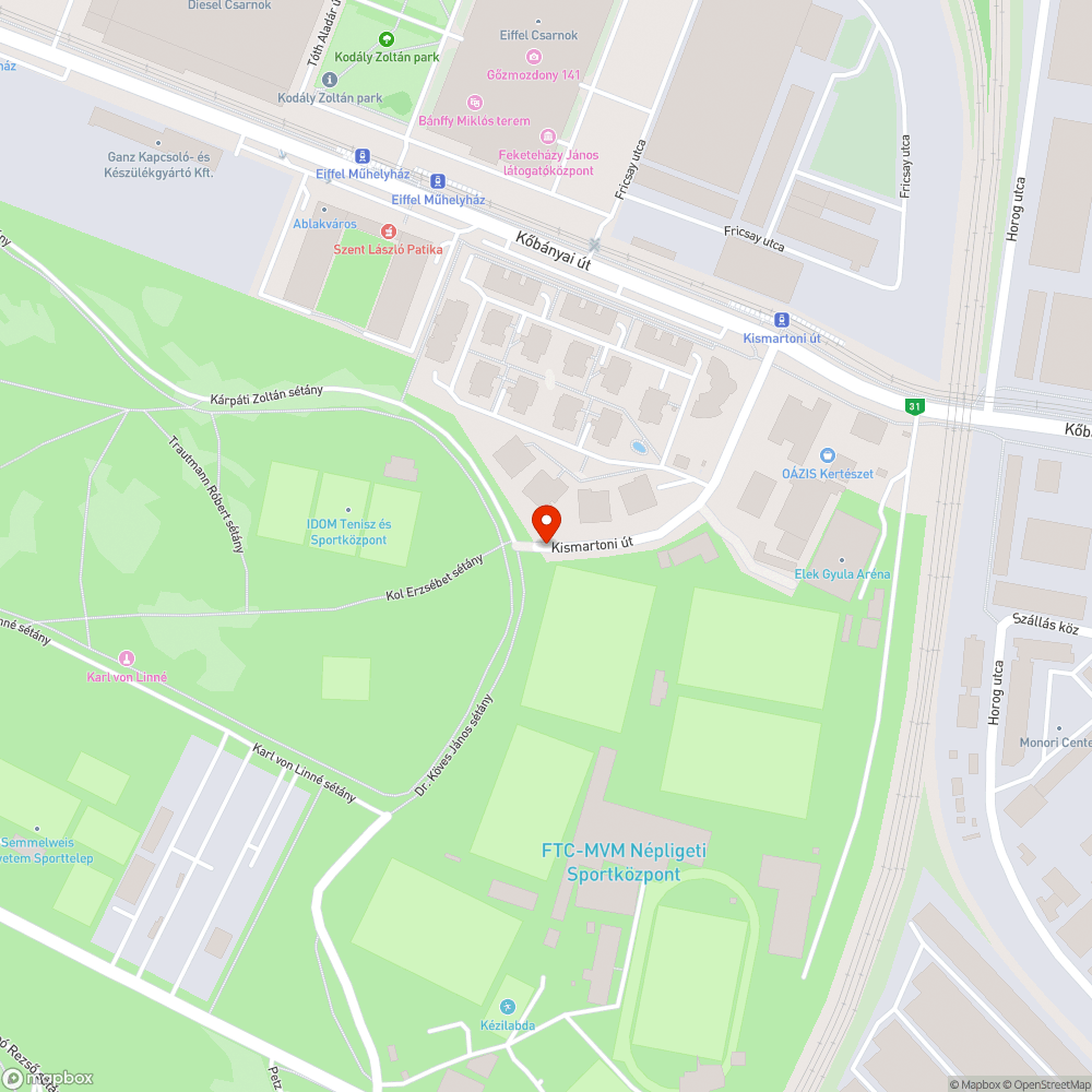 Eltűnt kiegészítő tábla - Kismartoni út bejelentés helye