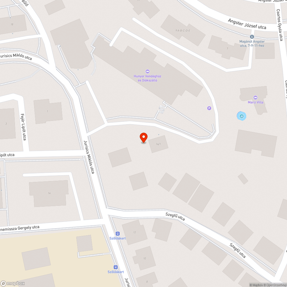 Benőtt parkoló bejelentés helye