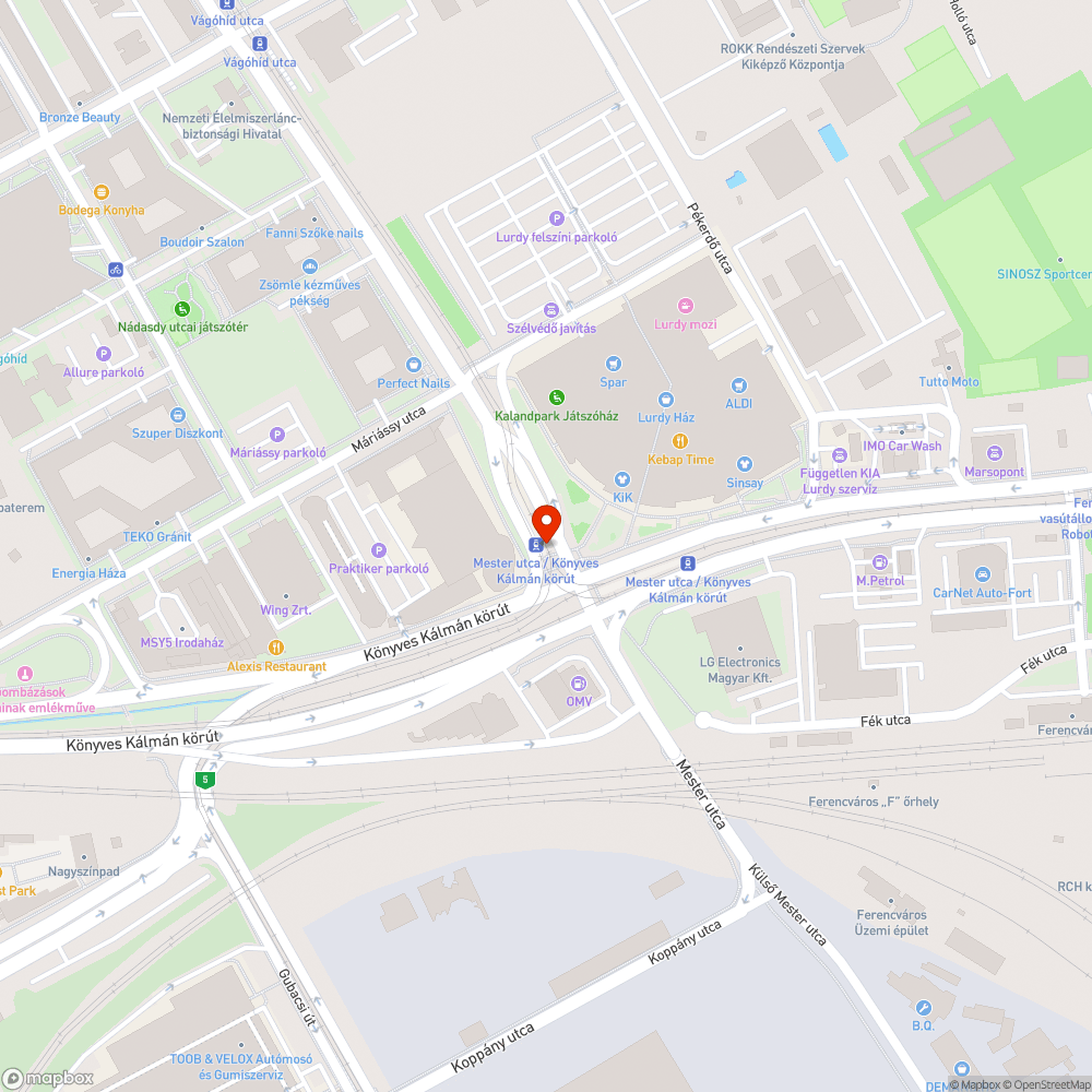 Totálkáros utcanévtábla bejelentés helye