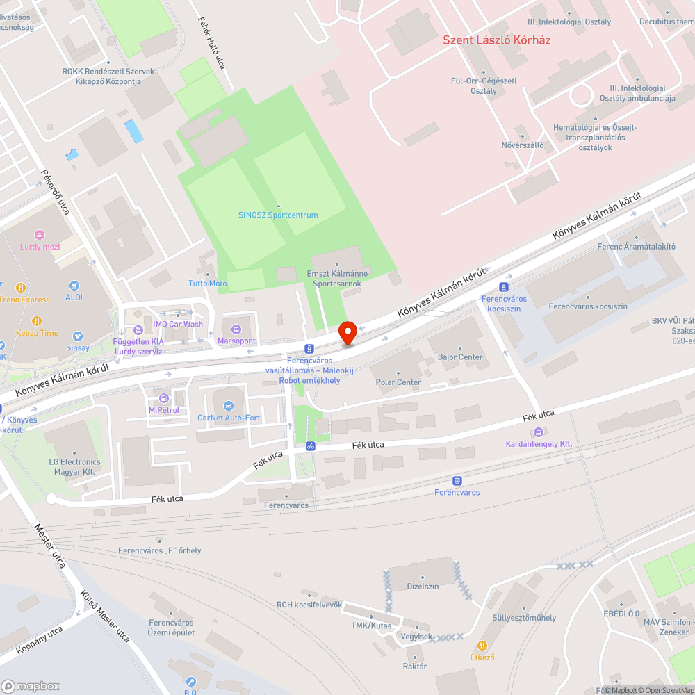 Leesett szerelőajtó bejelentés helye