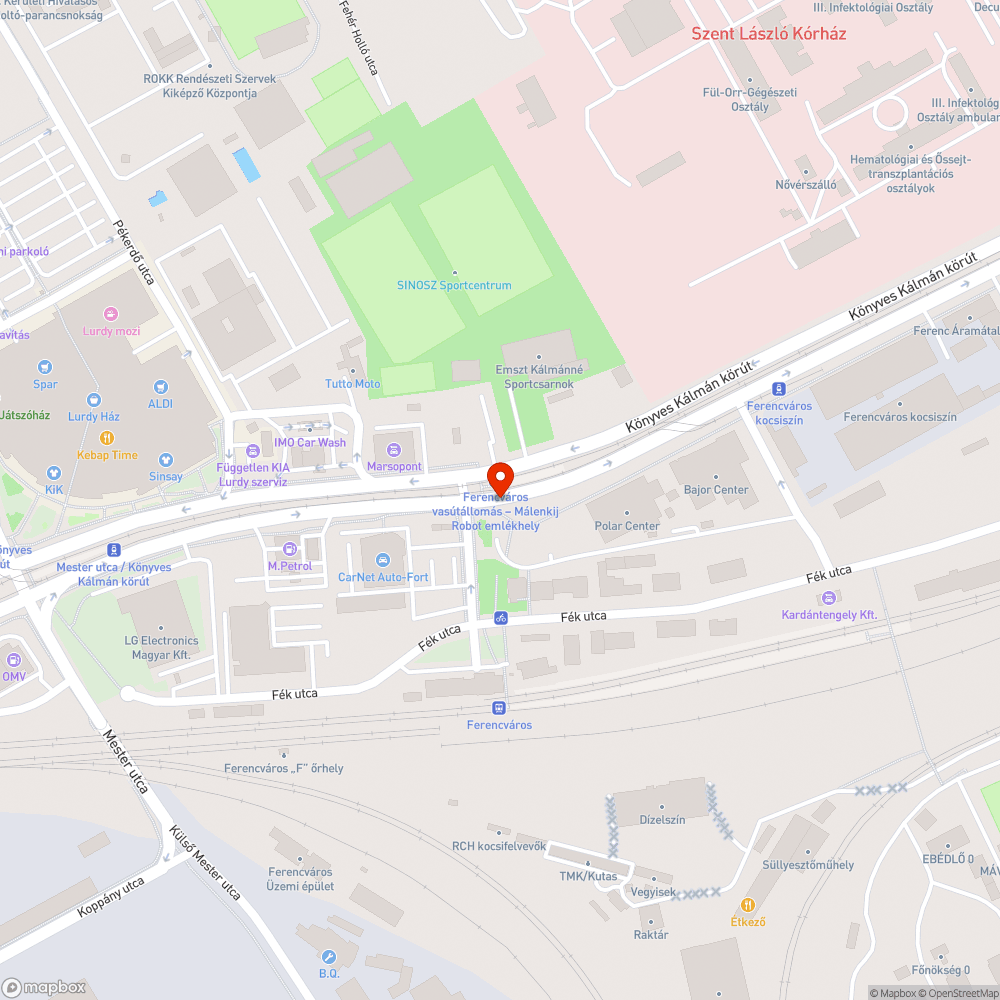 Megdőlt, üres lámpaoszlopok bejelentés helye