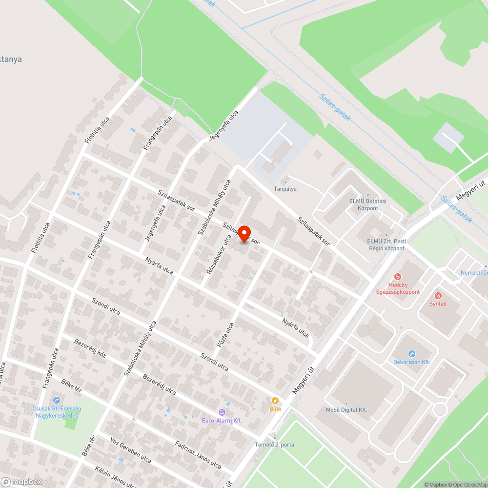 Kiszáradt fa bejelentés helye