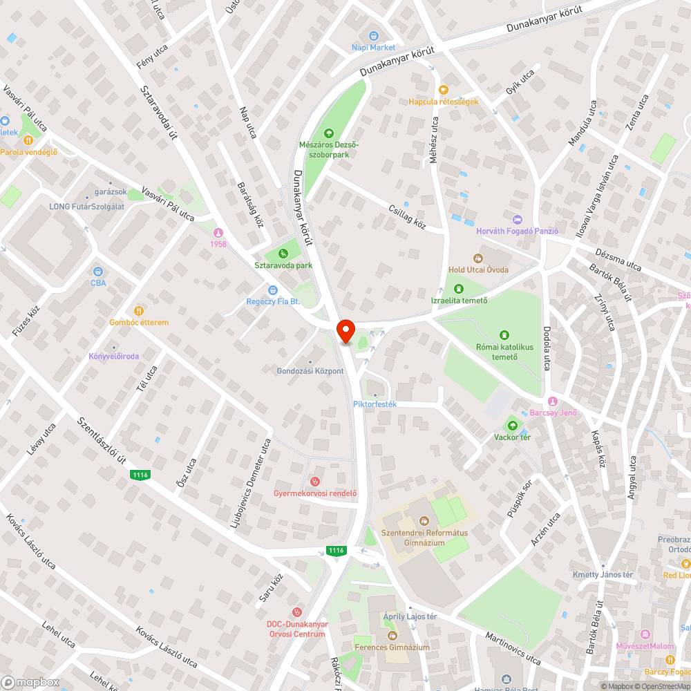 Beszakadt járda! bejelentés helye