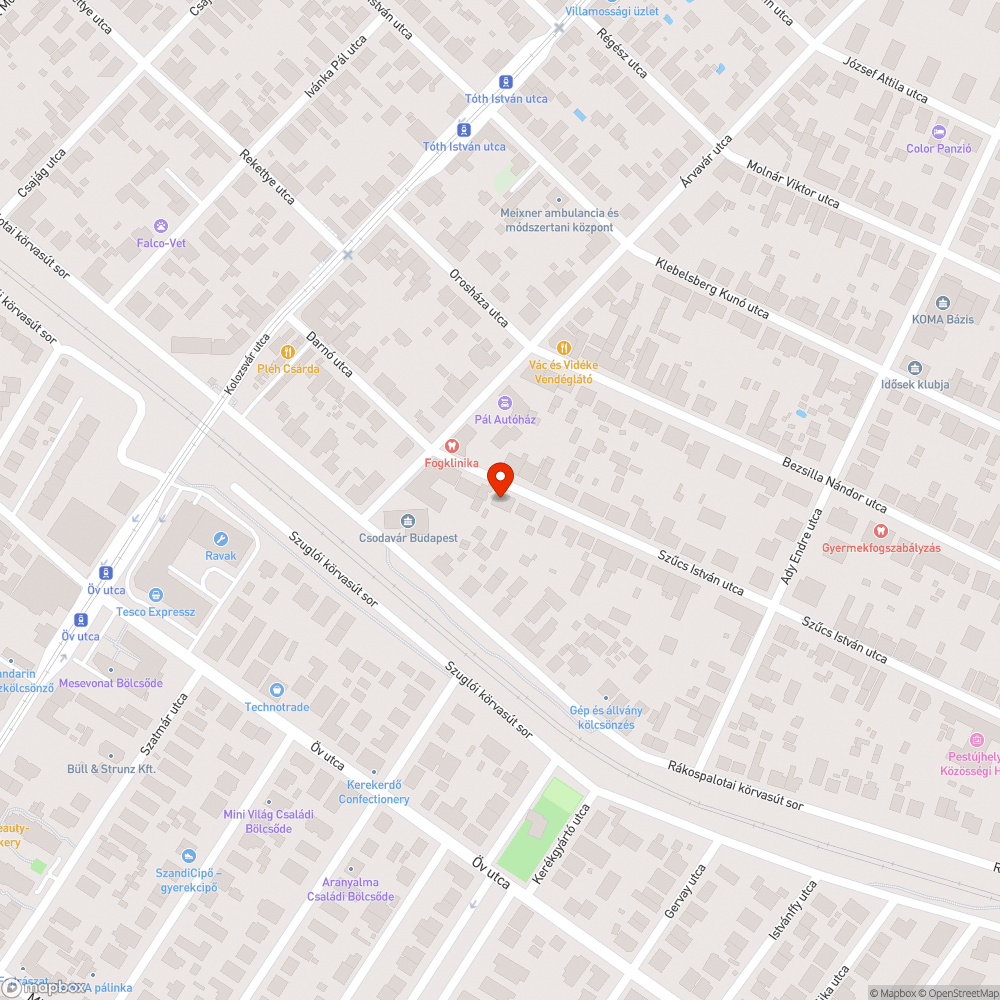 kátyú bejelentés helye