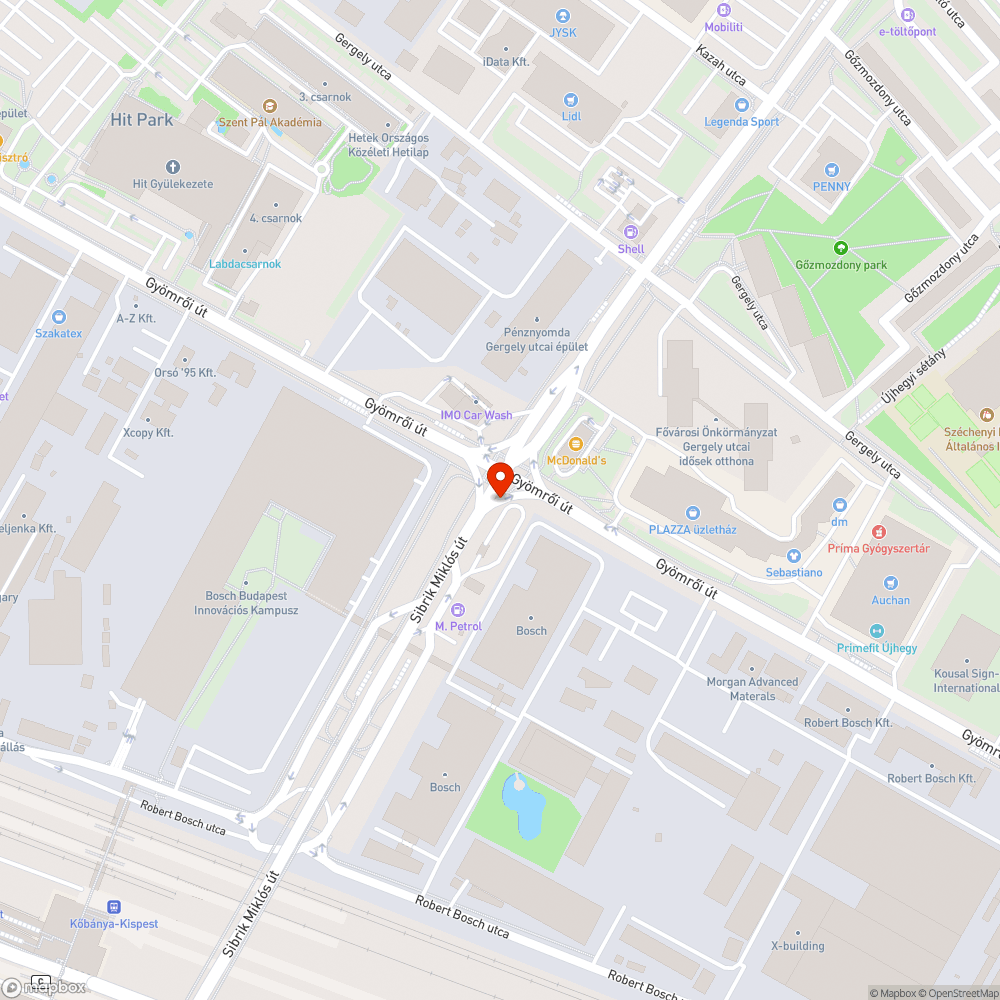 Elhalványult "Főútvonal vége" jelzőtábla bejelentés helye