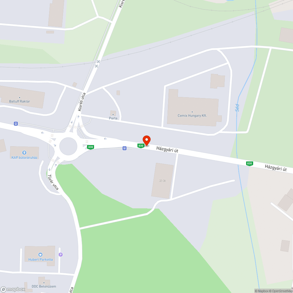 Por és kőtörmelék a Házgyári úton bejelentés helye