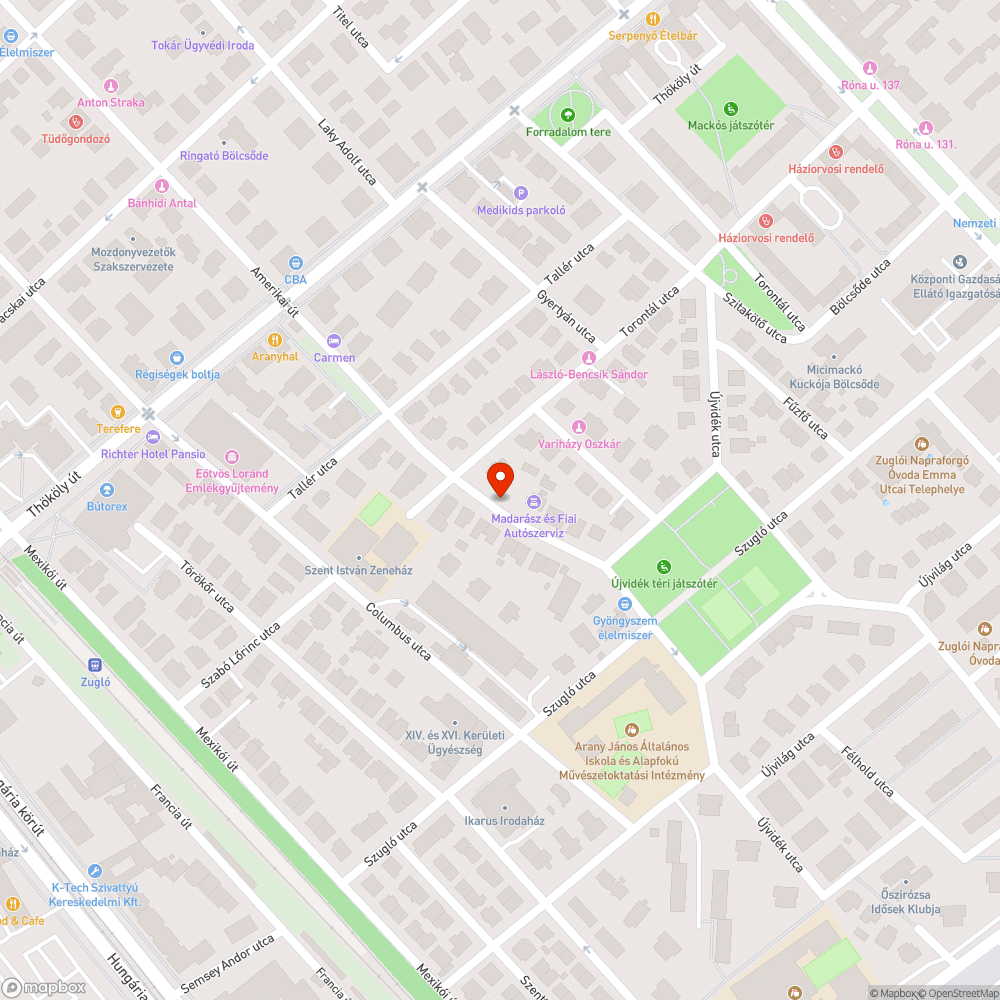 Amerikai út járda felújítás bejelentés helye