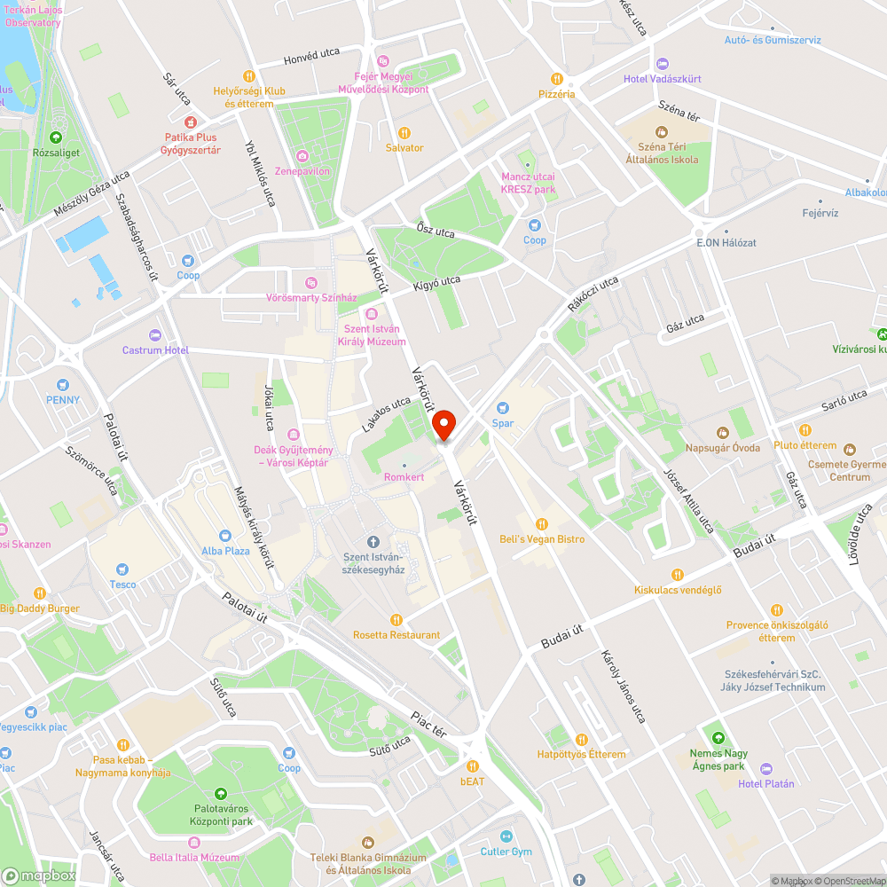 Várkörút: kukák száma = nulla bejelentés helye