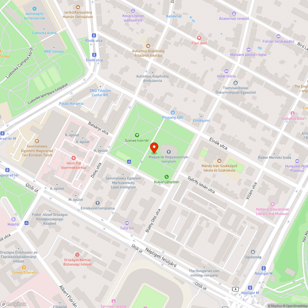 Törött pad bejelentés helye