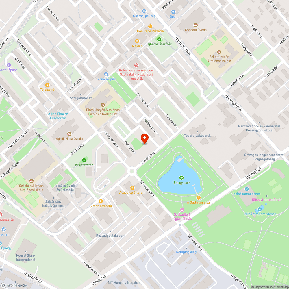 Meghajlott pad bejelentés helye