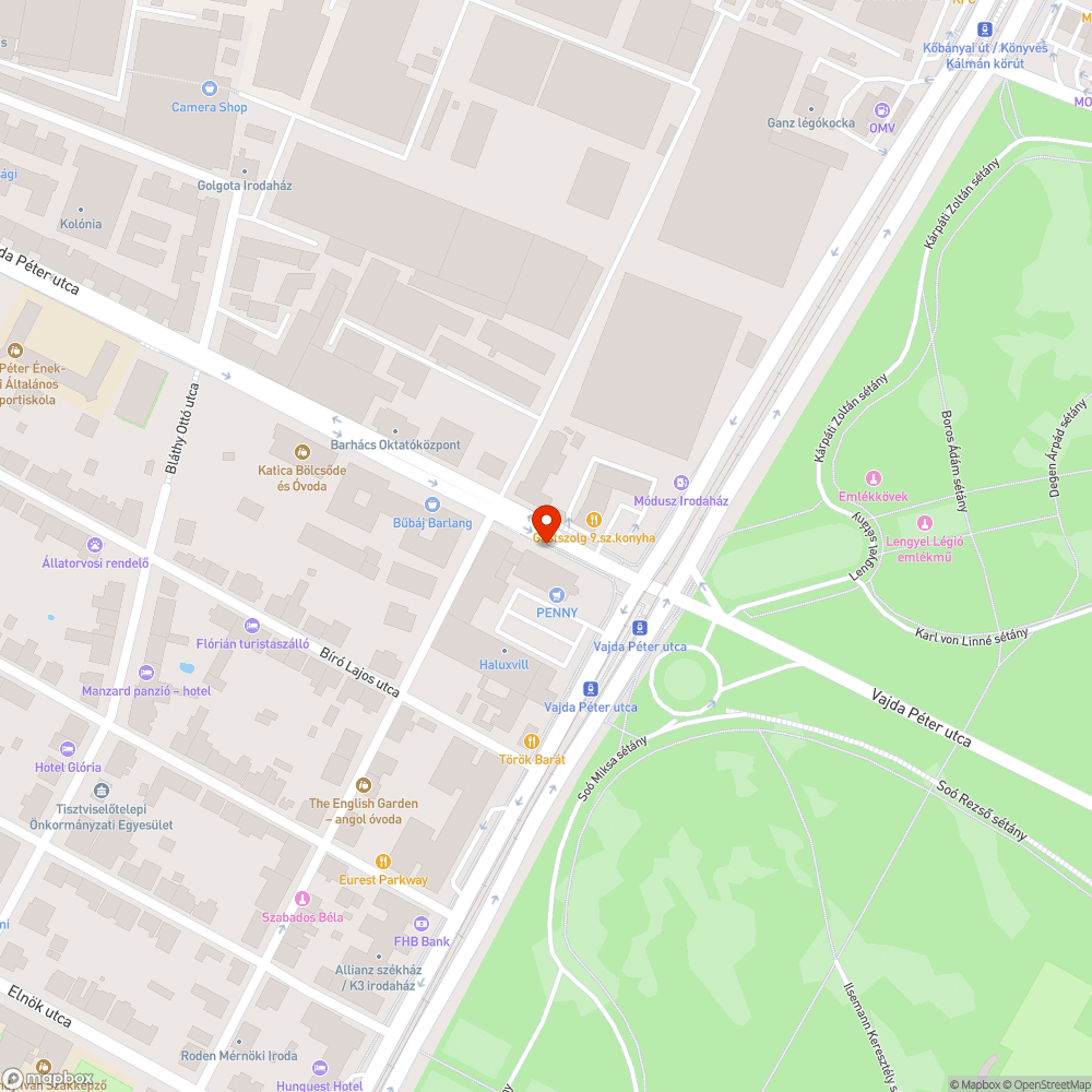 Beszakadt járda bejelentés helye