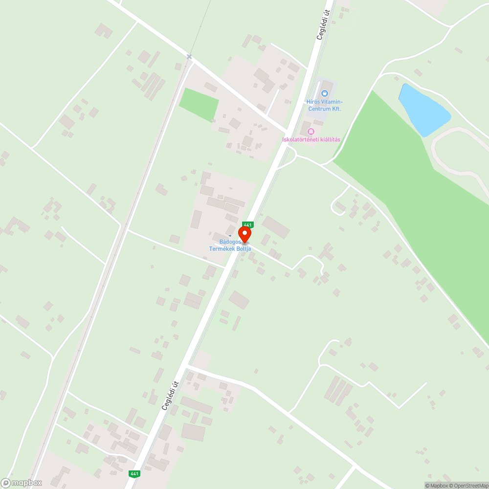 Kerékpárút hibák a ceglédi út és a 0406 hrsz.-ú földút betorkollásánál bejelentés helye