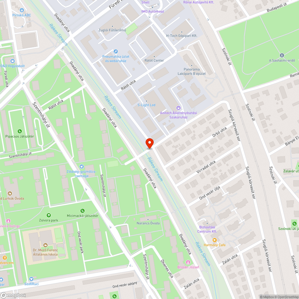 A Zuglóban a Remény utca hídon a járdán kátyú bejelentés helye