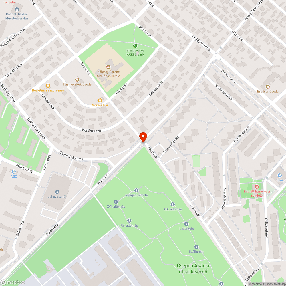 Kerékpárútnak vége szakad bejelentés helye