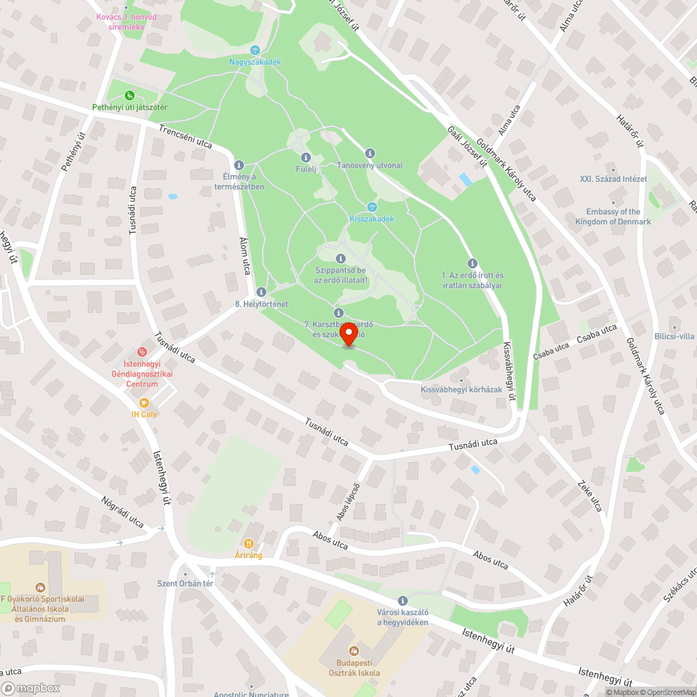 Lépcső bejelentés helye