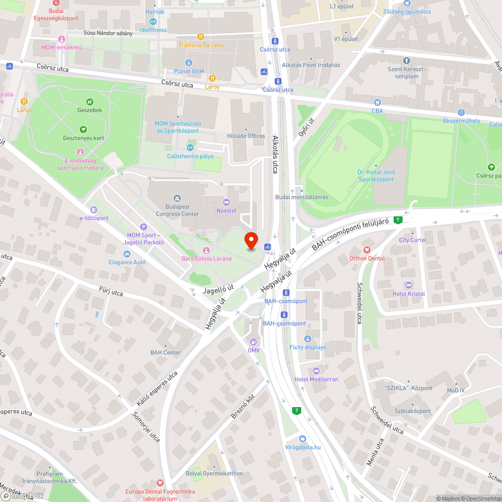 Kráter a járda közepèn bejelentés helye