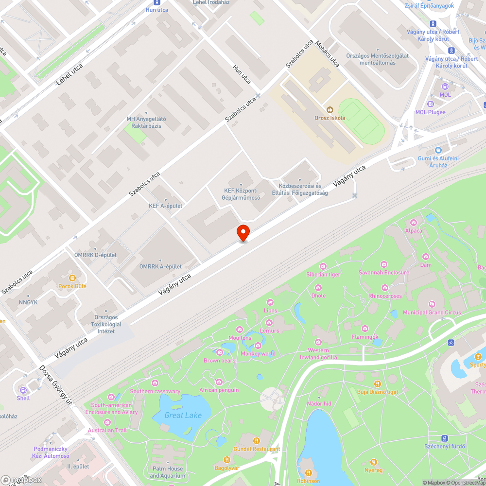 Szőnyegbombázott Vágány utca bejelentés helye