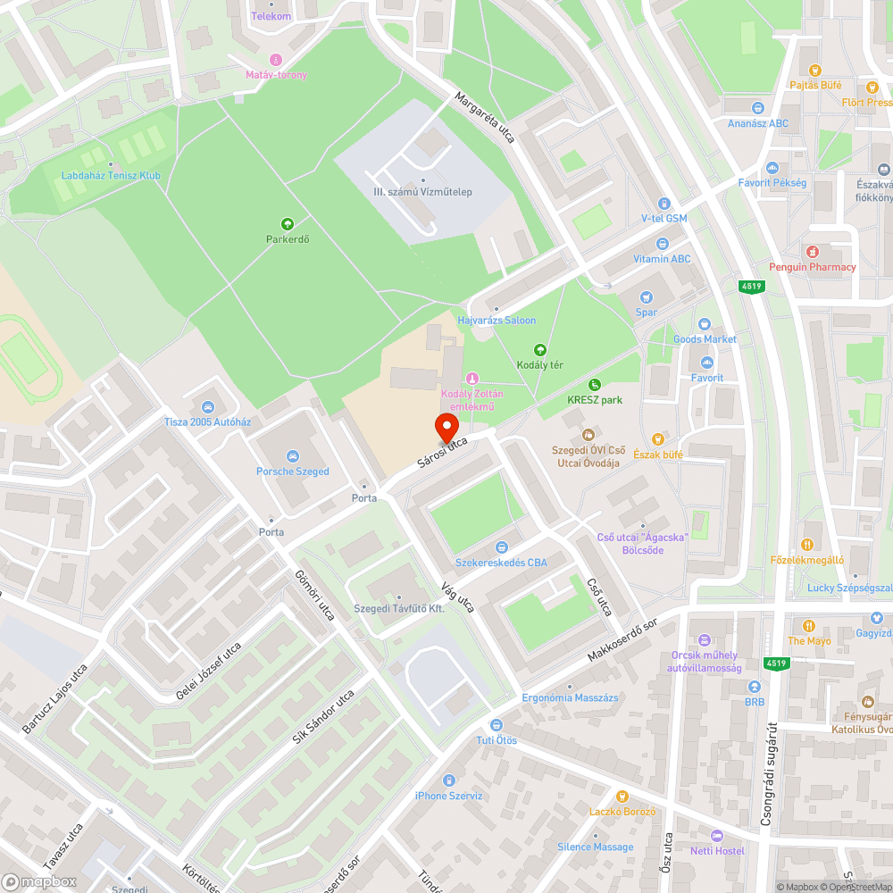 Darabokra tört útszakasz bejelentés helye