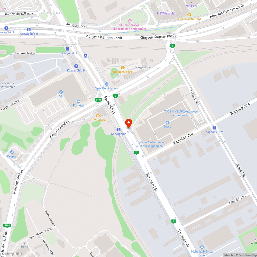 Elhagyott autó Közvágóhídnál bejelentés helye