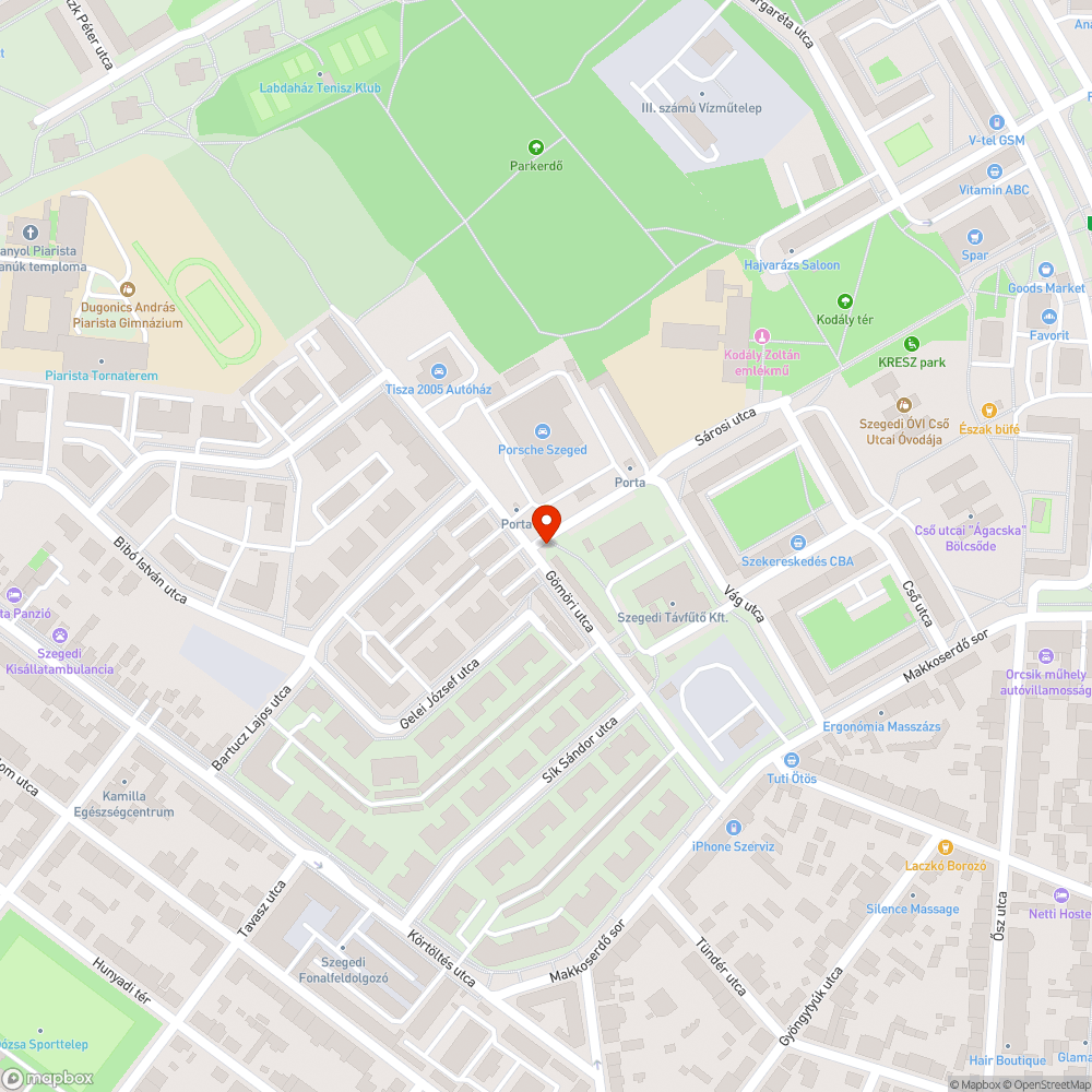 Összetört útszakasz bejelentés helye