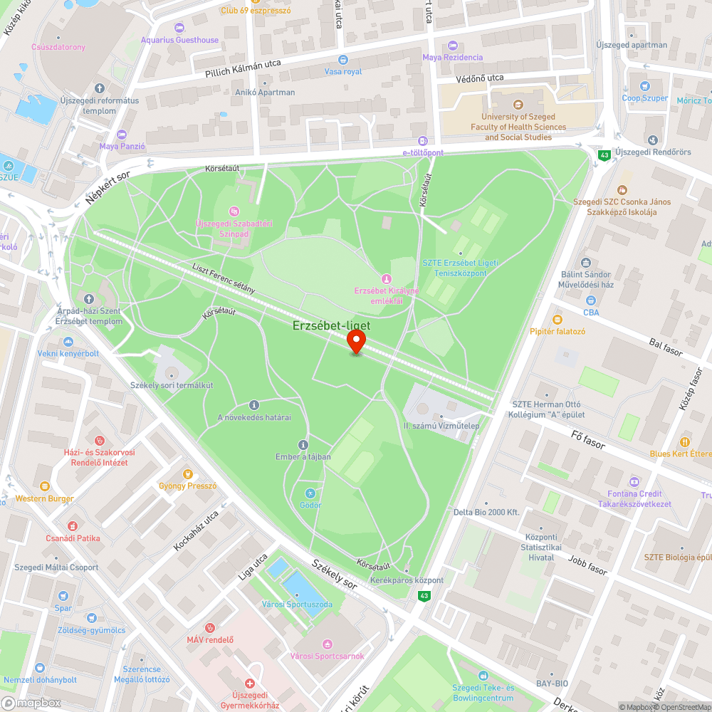 Beszakadt csatornafedő bejelentés helye