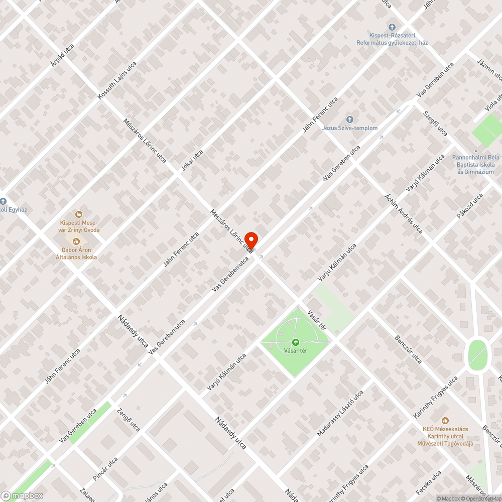 Kiújult kátyú bejelentés helye