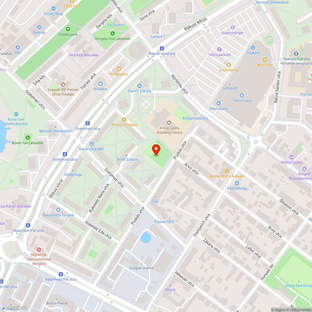 Megrongálódott pad bejelentés helye