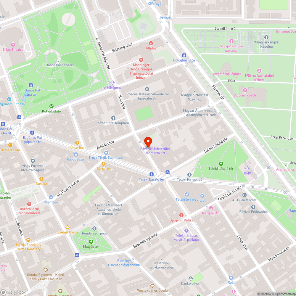 VIII. Kun utca sérült aknafedlap csere bejelentés helye