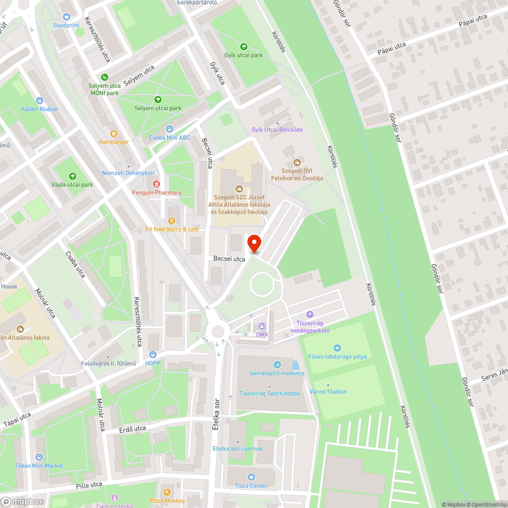 Kátyúk és repedések az autós tanpálya behajtójánál bejelentés helye