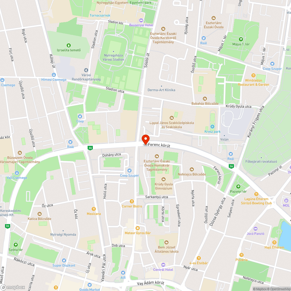 Beszakadt aknatető bejelentés helye