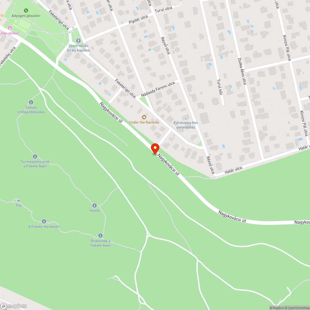 Nagykovácsi út bejelentés helye