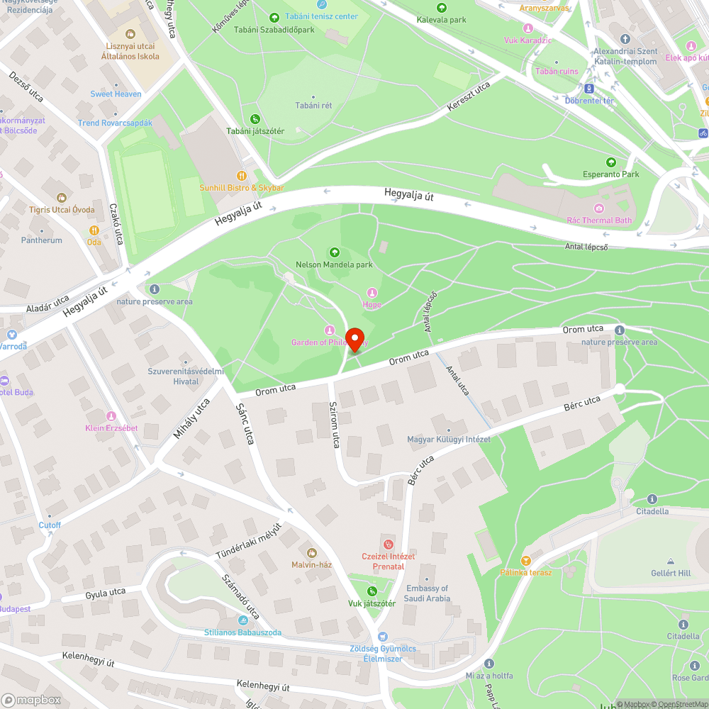 Víztározó, Filozófusok kertje környékének rendezése bejelentés helye