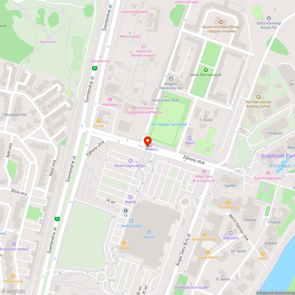 III. Záhony utca - Auchan kihajtónál kátyú bejelentés helye