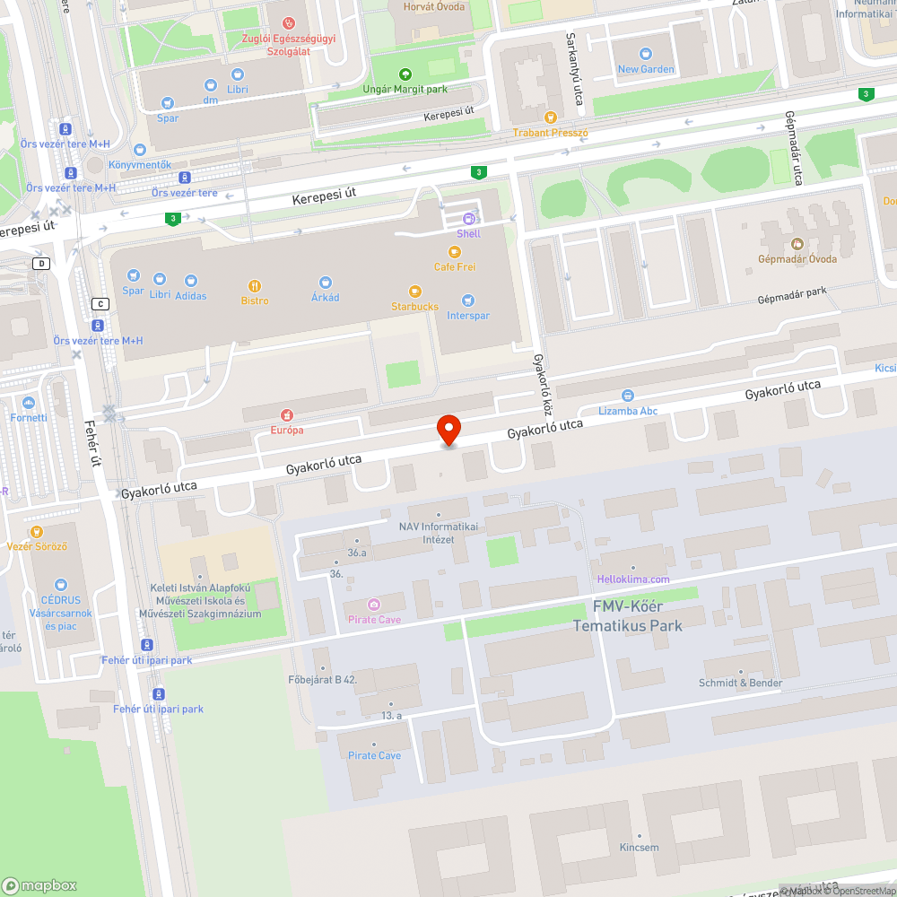 Kőtörmelék halom a Gyakorló utca 9-nél. bejelentés helye