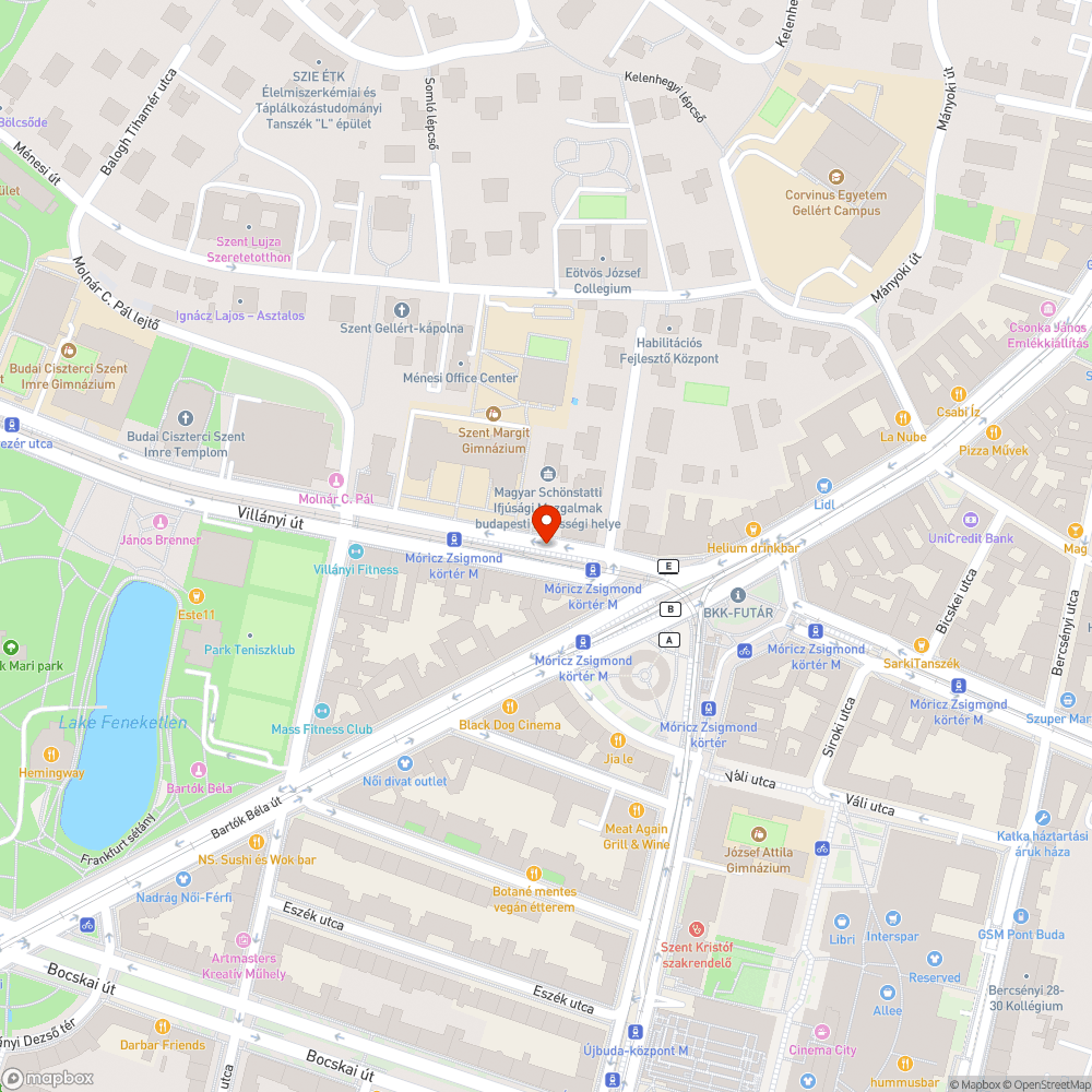 Hiányzó szemetes a Móricz Zsigmond körtéren bejelentés helye